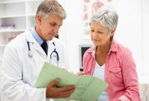 Women with arthritis at a doctor's appointment